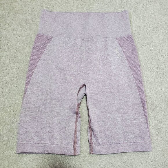GYMSHARK Flex Cycling 7.5" Shorts Stretch Gym Workout Lilac Purple Women's Small - Picture 1 of 7
